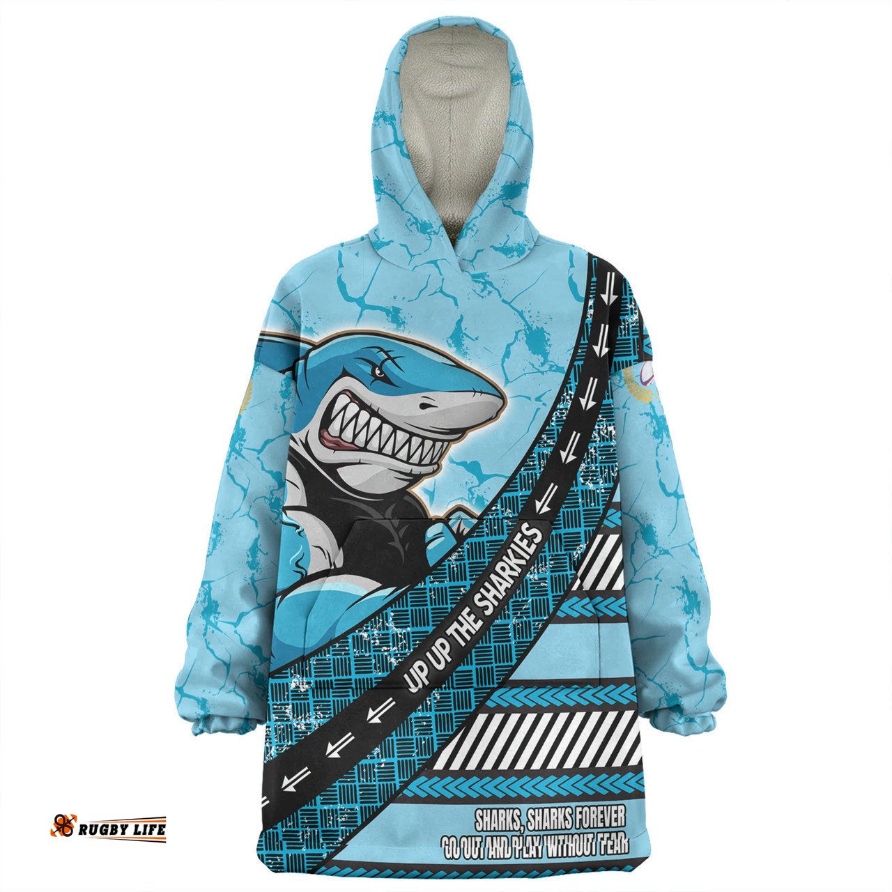 Cronulla-Sutherland Sharks-Sutherland Sharks Snug Hoodie - Theme Song For Rugby With Sporty Style