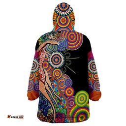 australia aboriginal style no1 wearable blanket hoodie