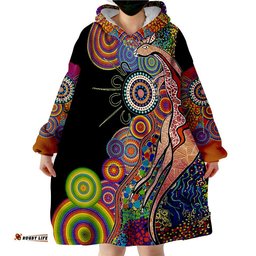 australia aboriginal style no1 wearable blanket hoodie