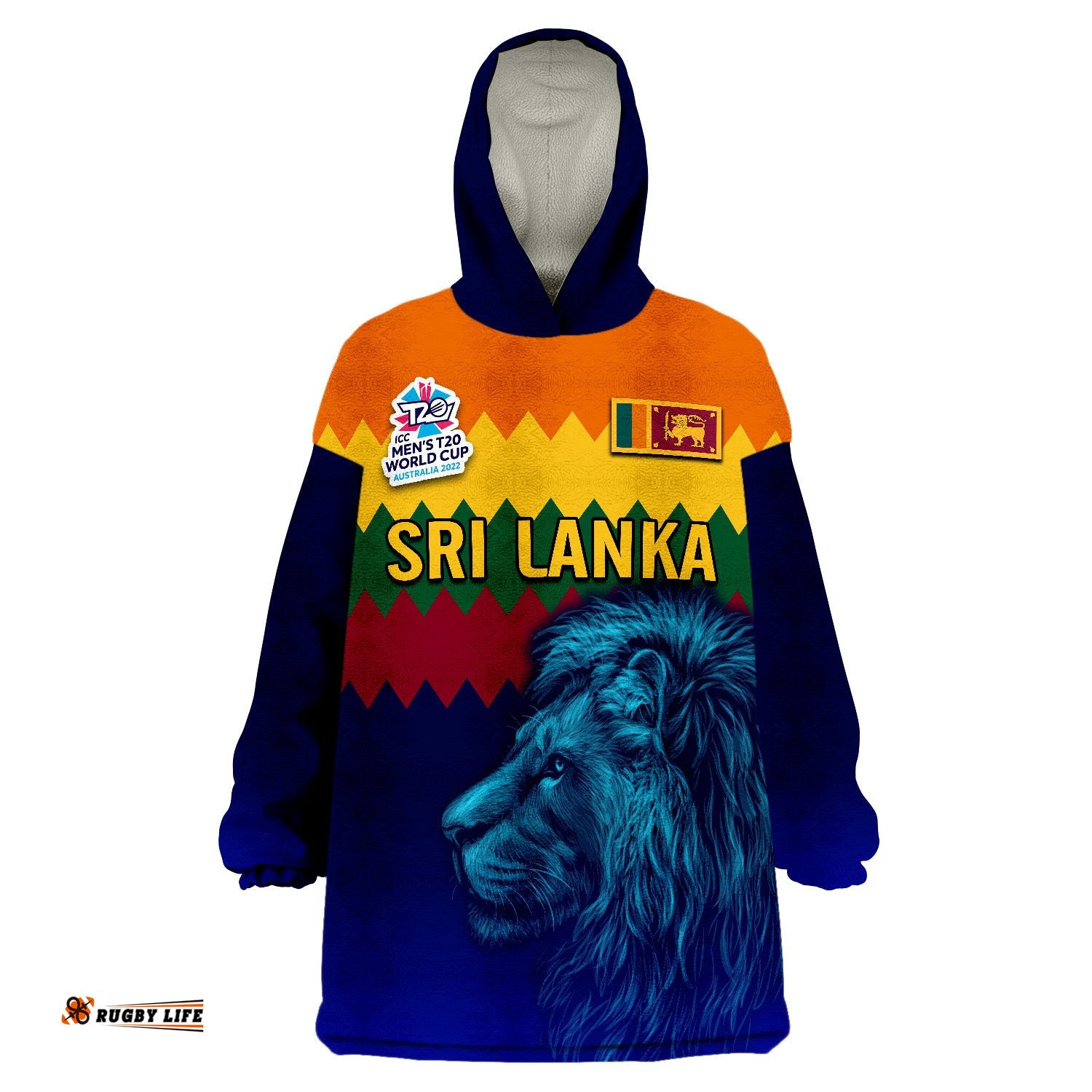 sri lanka the lions cricket mens t20 world cup wearable blanket hoodie