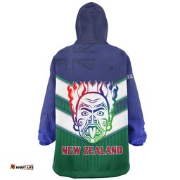 New Zealand Warriors Sport Snug Hoodie - Maori Face With NZ Flag Snug Hoodie