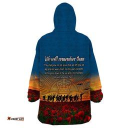 remembrance day wearable blanket hoodie we will remember them