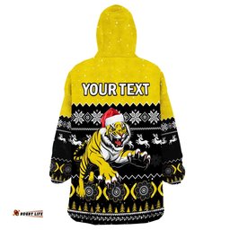 custom personalised richmond football wearable blanket hoodie tigers indigenous merry christmas