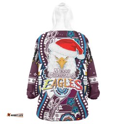 sea eagles rugby christmas snug hoodie merry christmas super manly sea eagles indigenous wearable blanket hoodie