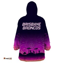 nrl broncos wearable blanket hoodie the starry night indigenous aboriginal