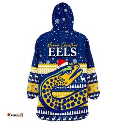 eels rugby wearable blanket hoodie christmas parramatta blue