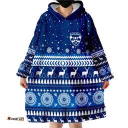 custom personalised cats christmas indigenous geelong football wearable blanket hoodie