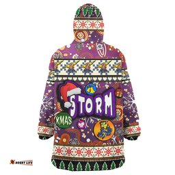 storm rugby christmas snug hoodie custom xmas storm christmas balls snowflake with aboriginal patterns wearable blanket hoodie