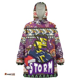 storm rugby christmas snug hoodie custom xmas storm christmas balls snowflake with aboriginal patterns wearable blanket hoodie