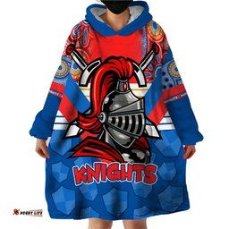 custom nrl knight wearable blanket hoodie proud newcastle aboriginal vibe
