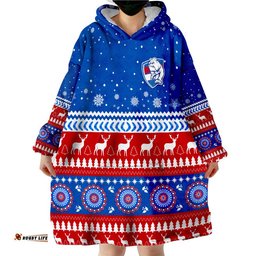 custom personalised bulldogs football christmas western bulldogs wearable blanket hoodie