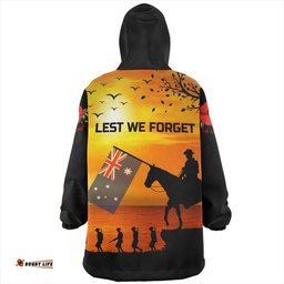Australia Snug Hoodie Lest We Forget Anzac Horse Brigade