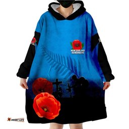 anzac day new zealand remembers wearable blanket hoodie