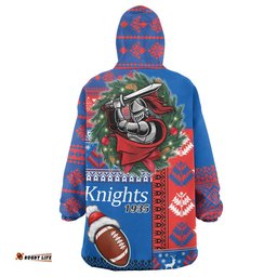 knights rugby snug hoodie custom christmas snowflakes knights rugby ball wearable blanket hoodie