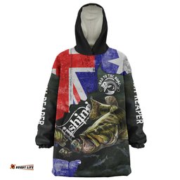 Australia Fishing Snug Hoodie - Bad To The Bone Fishing Australia Flag Vintage Snug Hoodie