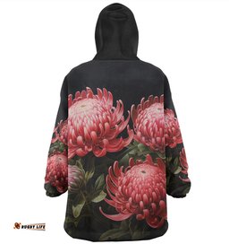 Australia Waratah Snug Hoodie - Red Waratah Flowers Fine Art Ver1 Snug Hoodie
