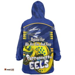 Parramatta Eels Snug Hoodie - Happy Australia Day We Are One And Free