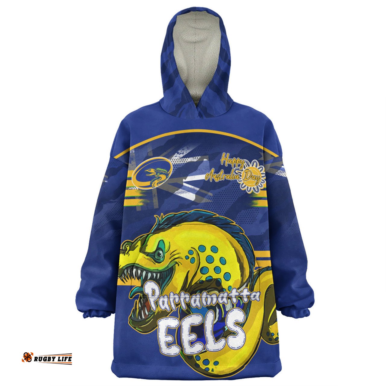Parramatta Eels Snug Hoodie - Happy Australia Day We Are One And Free