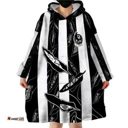 custom personalised collingwood magpies indigenous guernsey no1 version wearable blanket hoodie