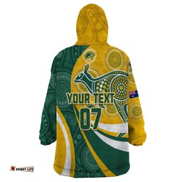 custom australia matildas indigenous wearable blanket hoodie go tilly special