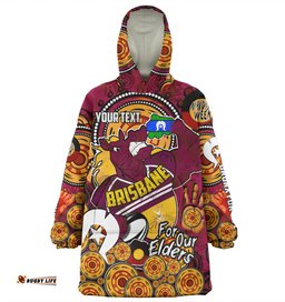 Brisbane Broncos Naidoc Week Custom Snug Hoodie - Brisbane Broncos Naidoc Week For Our Elders Bronx for Life Sport Style Snug Hoodie