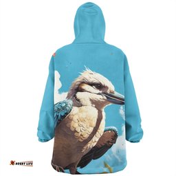 Australia Kookaburra Snug Hoodie - Kookaburra Blue Background Snug Hoodie