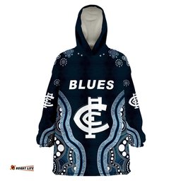 go blues simple indigenous wearable blanket hoodie