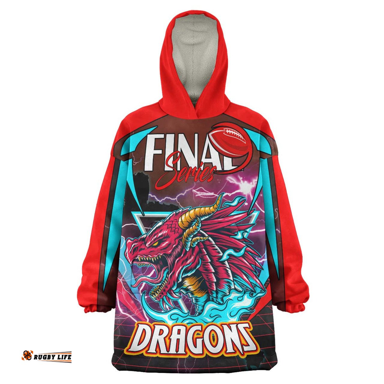 St-George Snug Hoodie - Custom Final Series Champions Dragons League Player And Number Oodie Blanket