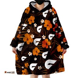 custom personalised giants football greater western sydney premiers tropical flowers simple wearable blanket hoodie