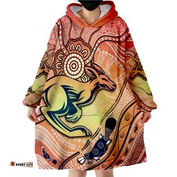 custom personalised kangaroos indigenous beautiful life wearable blanket hoodie