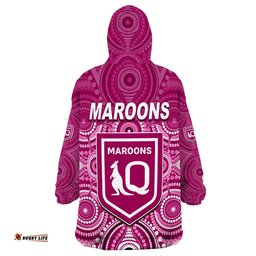 maroons rugby wearable blanket hoodie aboriginal queensland origin