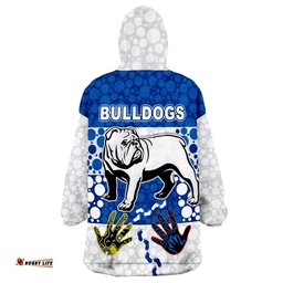custom personalised newest bulldogs wearable blanket hoodie