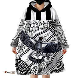 custom personalised magpies lovers collingwood forever wearable blanket hoodie