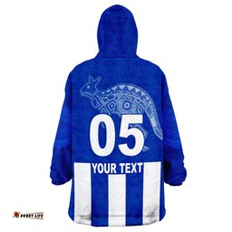 custom personalised roos indigenous north melbourne football wearable blanket hoodie
