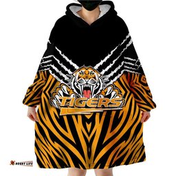 tigers rugby wearable blanket hoodie