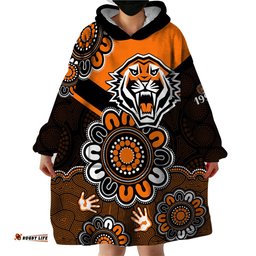 nrl wests tigers rugby founded 1999 aboriginal wearable blanket hoodie