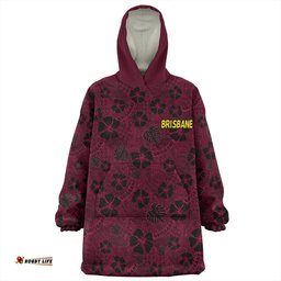Brisbane Broncos Snug Hoodie - Scream With Tropical Patterns