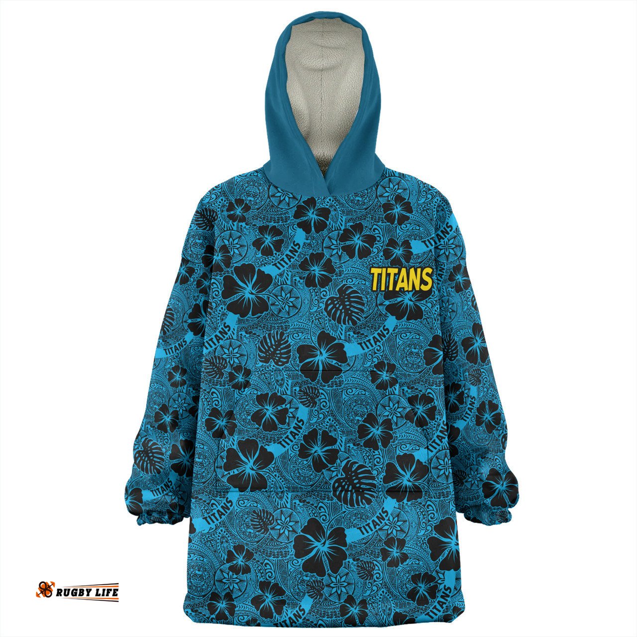 Gold Coast Titans Sport Snug Hoodie - Scream With Tropical Patterns