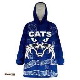 australian football league cats aboriginal jersey wearable blanket hoodie