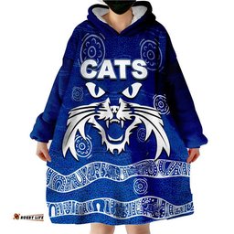 australian football league cats aboriginal jersey wearable blanket hoodie