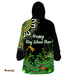 custom personalised happy king islands show aboriginal tasmania australia wearable blanket hoodie