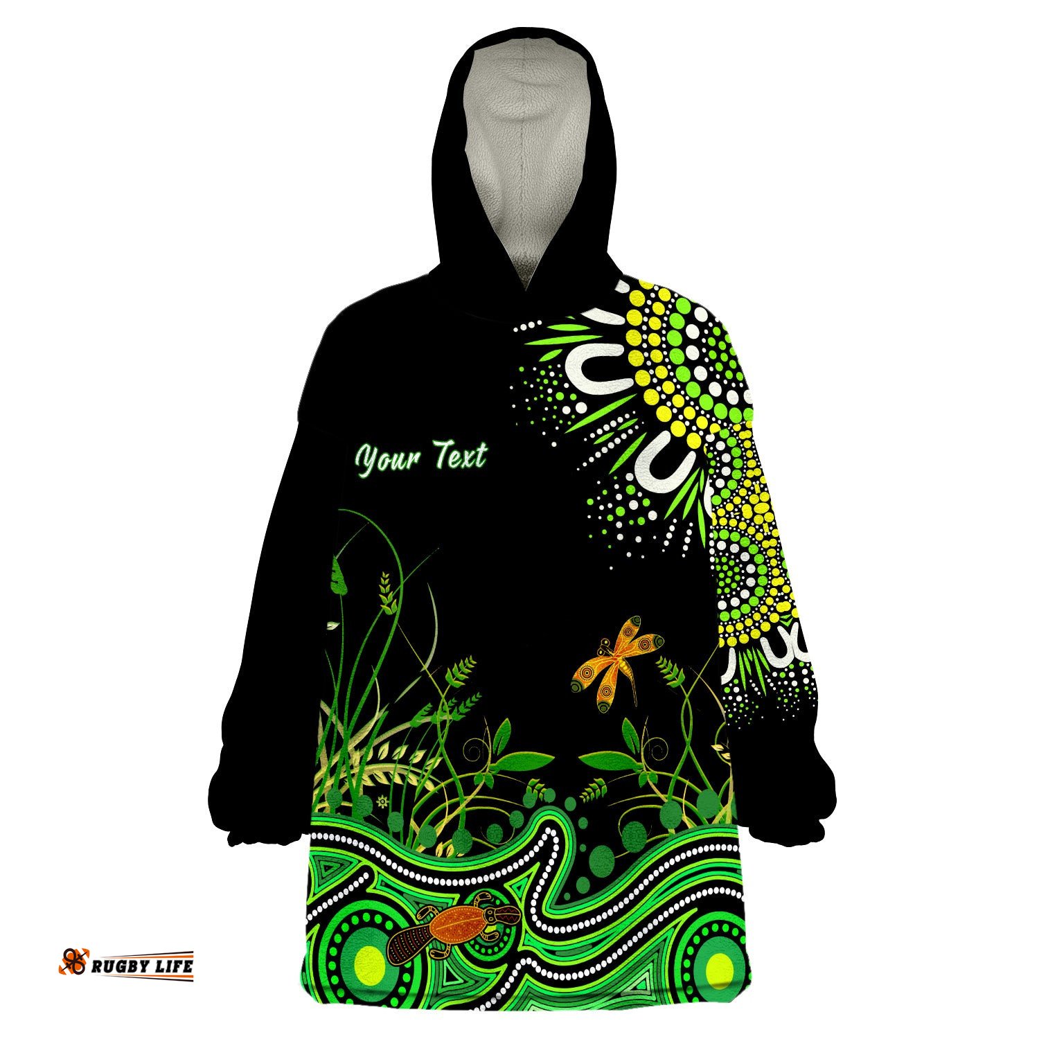 custom personalised happy king islands show aboriginal tasmania australia wearable blanket hoodie