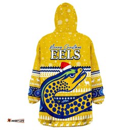 eels rugby wearable blanket hoodie christmas parramatta gold