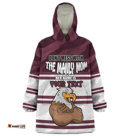 Manly Warringah Sea Eagles Mother's Day Snug Hoodie - Screaming Mom and Crazy Fan