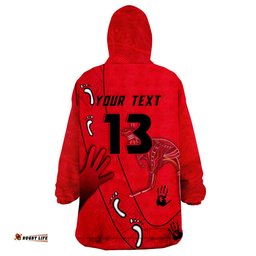 custom text and number bombers indigenous wearable blanket hoodie