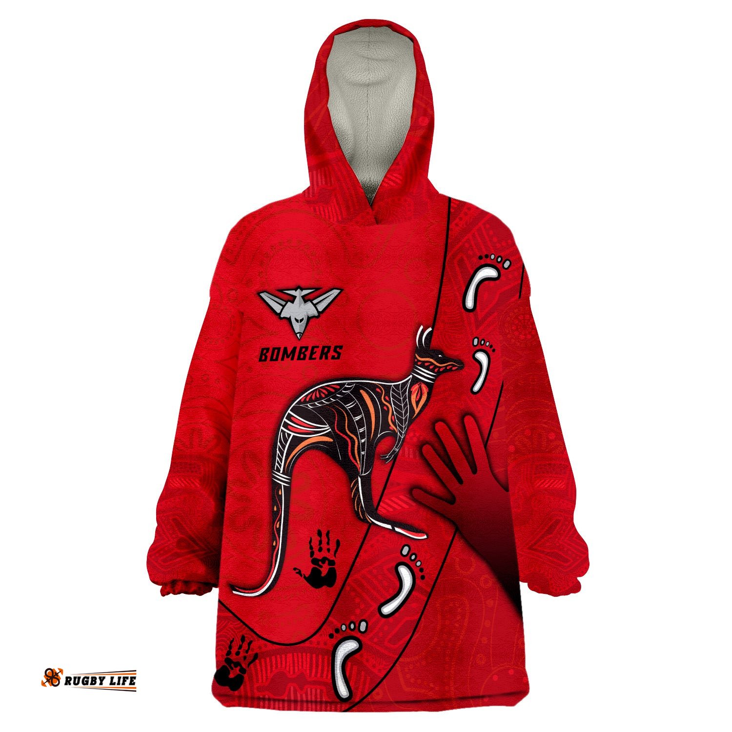 custom text and number bombers indigenous wearable blanket hoodie