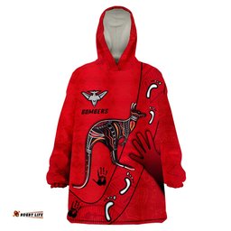 custom text and number bombers indigenous wearable blanket hoodie