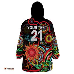 custom suns football aboriginal art wearable blanket hoodie naidoc indigenous tribal