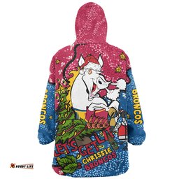 Brisbane Broncos Christmas Custom Snug Hoodie - Let's Get Lit Chrisse Pressie Snug Hoodie