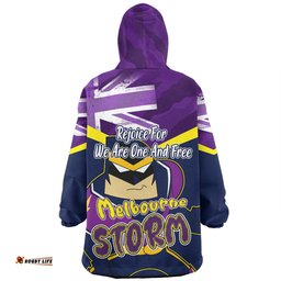 Melbourne Storm Snug Hoodie - Happy Australia Day We Are One And Free